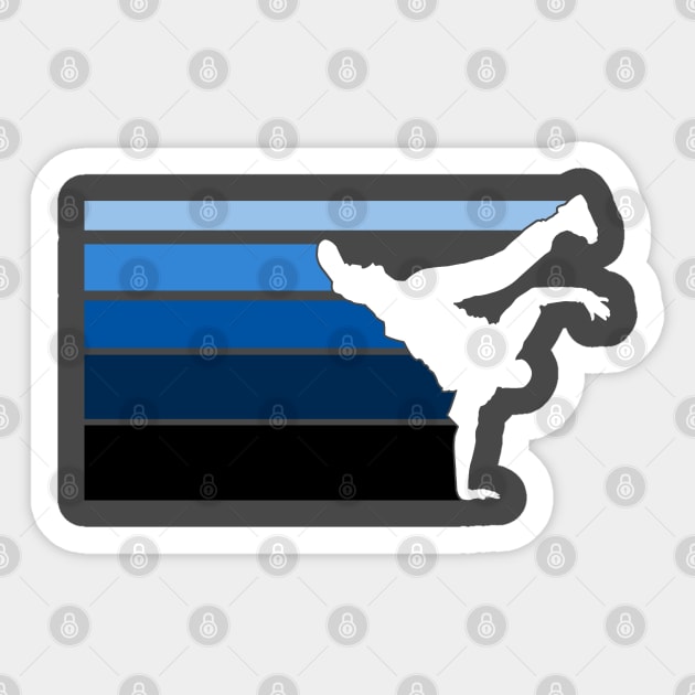 BBOY blue stripes Sticker by Styleuniversal